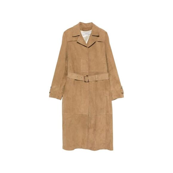 GOLDEN GOOSE Jackets & Blazers - Golden Goose Women "Journey W`S Peggy" Trench Coat With Belt Light Suede